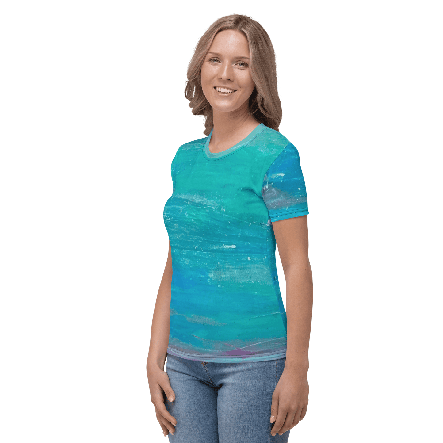 All-Over Print Women's Crew Neck T-Shirt - Tucker Threads